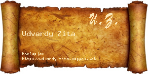 Udvardy Zita névjegykártya